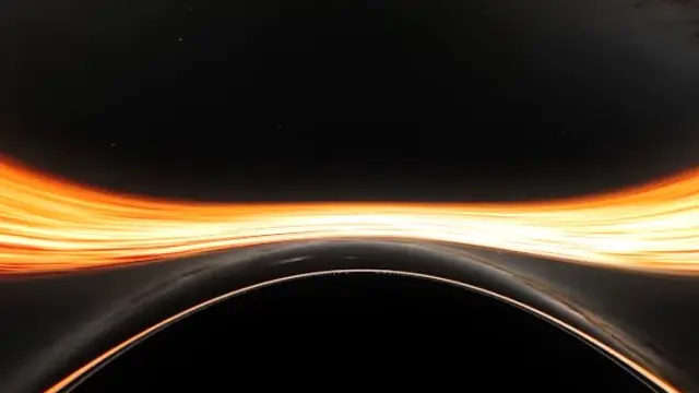 Recreación de un agujero negro.