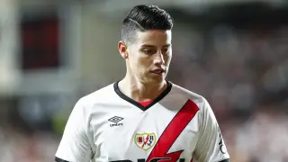 James Rodríguez, durante un partido con el Rayo Vallecano.