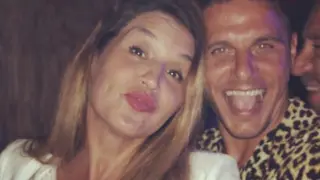 Joaquín Sánchez y su mujer, Susana Saborido.