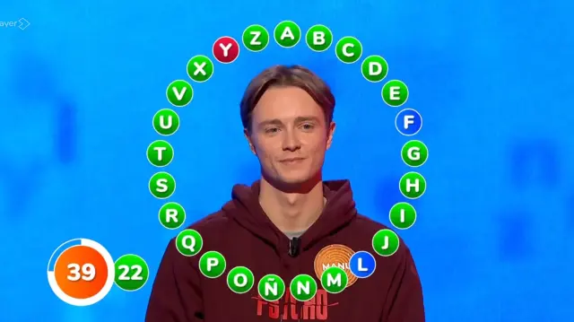 Manu, en 'Pasapalabra'.