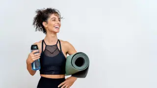 Mujer preparada para hacer ejercicio