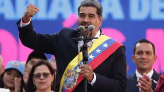 Nicolás Maduro, este viernes en su discurso de investidura.