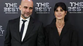 Pep Guardiola y su mujer, Cristina Serra