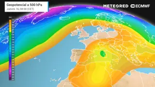 La semana meteorológica estará dividida en dos mitades. Una primera estable y fría debido al dominio del anticiclón, seguida de una segunda mitad más templada en temperaturas, pero con posibles precipitaciones y viento en la costa mediterránea.
