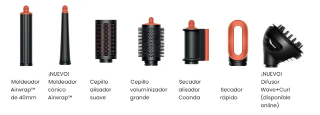 Accesorios para el moldeador y secador Dyson